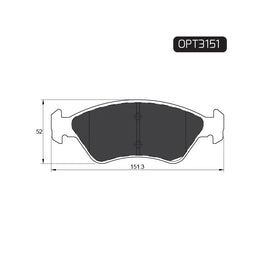 OPTIMA Front Brake Pads for Kia Carens - SKU OPT3151 - SpareMe South Africa