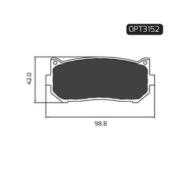 OPTIMA Rear Brake Pads for Kia Carens - SKU OPT3152 - SpareMe South Africa