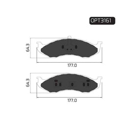 Jeep Cherokee - Front Brake Pads | OPTIMA | OPT3161 - SKU OPT3161 - SpareMe South Africa