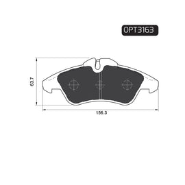 OPTIMA Front Brake Pads for Ford Courier - SKU OPT3163 - SpareMe South Africa