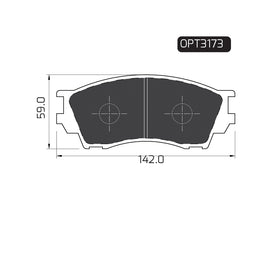 OPTIMA Front Brake Pads for Mazda B-series - SKU OPT3173 - SpareMe South Africa