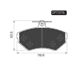 Geely CK I - Front Brake Pads | OPTIMA | OPT3176 - SKU OPT3176 - SpareMe South Africa