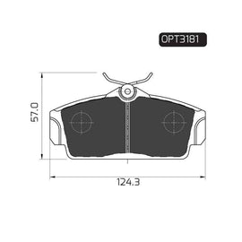 Nissan Almera - Front Brake Pads | OPTIMA | OPT3181 - SKU OPT3181 - SpareMe South Africa
