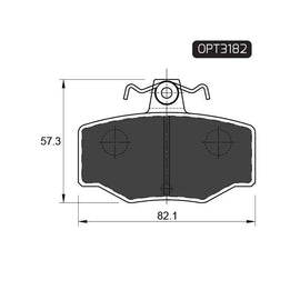 Nissan Almera - Rear Brake Pads | OPTIMA | OPT3182 - SKU OPT3182 - SpareMe South Africa