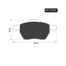 OPTIMA Front Brake Pads for Volkswagen Sharan - SKU OPT3184 - SpareMe South Africa