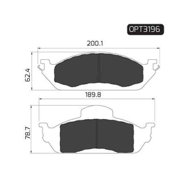 Mercedes-Benz ML-Series - Front Brake Pads | OPTIMA | OPT3196 - SKU OPT3196 - SpareMe South Africa