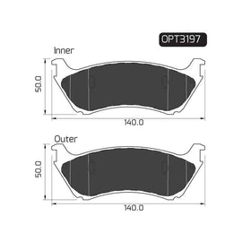 Mercedes-Benz ML-Series - Rear Brake Pads | OPTIMA | OPT3197 - SKU OPT3197 - SpareMe South Africa