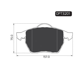 OPTIMA Front Brake Pads for Audi A4 - SKU OPT3201 - SpareMe South Africa