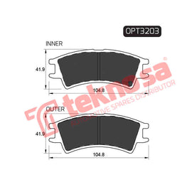 Brake Components Brake Pads OPT3203 for Sale South Africa Brake Pads SpareMe