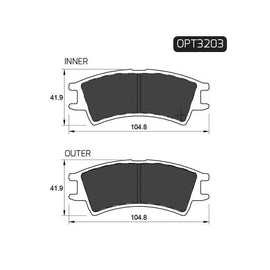 Hyundai Atos - Front Brake Pads | OPTIMA | OPT3203 - SKU OPT3203 - SpareMe South Africa