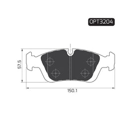 OPTIMA Front Brake Pads for BMW 3 Series - SKU OPT3204 - SpareMe South Africa