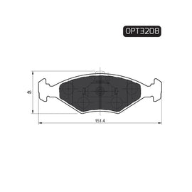 OPTIMA Front Brake Pads for Fiat Palio - SKU OPT3208 - SpareMe South Africa