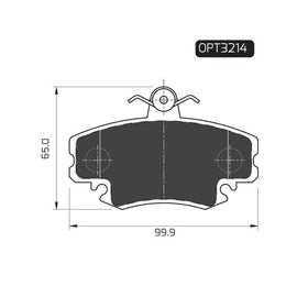Renault Clio - Front Brake Pads | OPTIMA | OPT3214 - SKU OPT3214 - SpareMe South Africa