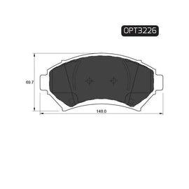 Cadillac Seville - Front Brake Pads | OPTIMA | OPT3226 - SKU OPT3226 - SpareMe South Africa