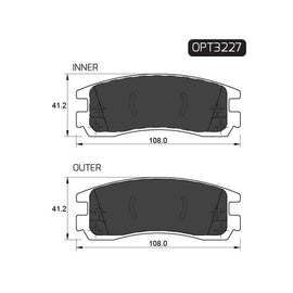 Cadillac Seville - Rear Brake Pads | OPTIMA | OPT3227 - SKU OPT3227 - SpareMe South Africa