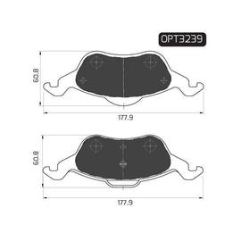 Ford Focus - Front Brake Pads | OPTIMA | OPT3239 - SKU OPT3239 - SpareMe South Africa