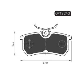 Ford Fiesta - Rear Brake Pads | OPTIMA | OPT3240 - SKU OPT3240 - SpareMe South Africa