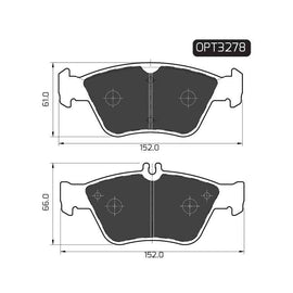 Mercedes-Benz C-Series - Front Brake Pads | OPTIMA | OPT3278 - SKU OPT3278 - SpareMe South Africa