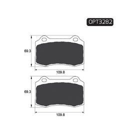 OPTIMA Front Brake Pads for Peugeot 406 - SKU OPT3282 - SpareMe South Africa