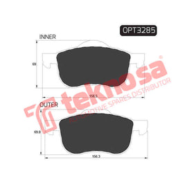 Brake Components Brake Pads OPT3285 for Sale South Africa Brake Pads SpareMe