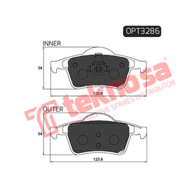 Brake Components Brake Pads OPT3286 for Sale South Africa Brake Pads SpareMe
