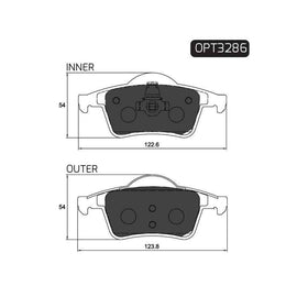 Volvo S60 - Rear Brake Pads | OPTIMA | OPT3286