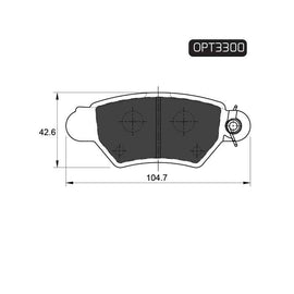 Opel Astra - Rear Brake Pads | OPTIMA | OPT3300 - SKU OPT3300 - SpareMe South Africa