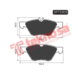 Brake Components Brake Pads OPT3305 for Sale South Africa Brake Pads SpareMe