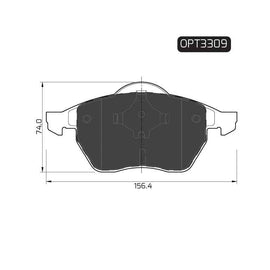 Audi Golf - Front Brake Pads | OPTIMA | OPT3309 - SKU OPT3309 - SpareMe South Africa