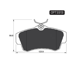 OPTIMA Front Brake Pads for Chrysler PT Cruiser - SKU OPT3313 - SpareMe South Africa