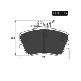 Mercedes-Benz C-Series - Front Brake Pads | OPTIMA | OPT3316 - SKU OPT3316 - SpareMe South Africa