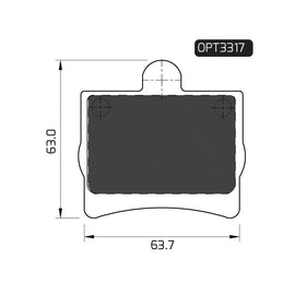 OPTIMA Rear Brake Pads for Mercedes-Benz C-Series - SKU OPT3317 - SpareMe South Africa