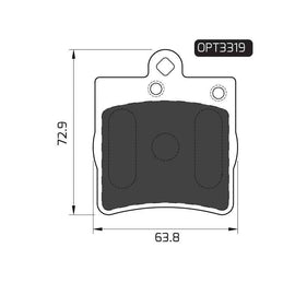Mercedes-Benz C-Series - Rear Brake Pads | OPTIMA | OPT3319 - SKU OPT3319 - SpareMe South Africa