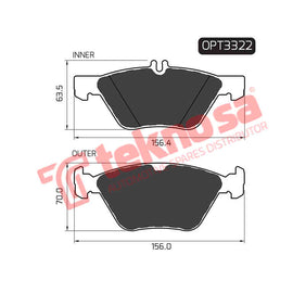 Brake Components Brake Pads OPT3322 for Sale South Africa Brake Pads SpareMe