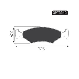 OPTIMA Front Brake Pads for Daewoo Cielo - SKU OPT3340 - SpareMe South Africa