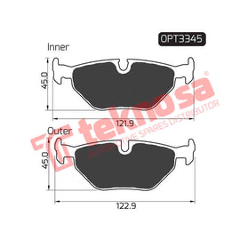 Brake Components Brake Pads OPT3345 for Sale South Africa Brake Pads SpareMe
