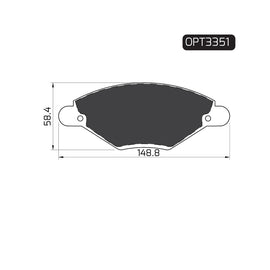 OPTIMA Front Brake Pads for Citroën C5 - SKU OPT3351 - SpareMe South Africa