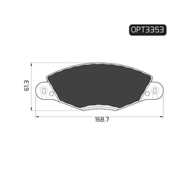 OPTIMA Front Brake Pads for Citroën C5 - SKU OPT3353 - SpareMe South Africa