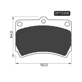 Ford Bantam - Front Brake Pads | OPTIMA | OPT3358 - SKU OPT3358 - SpareMe South Africa
