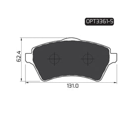 OPTIMA Front Brake Pads for Land Rover Freelander - SKU OPT3361-S - SpareMe South Africa