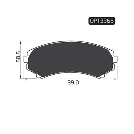 OPTIMA Front Brake Pads for Mitsubishi Pajero - SKU OPT3365 - SpareMe South Africa