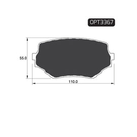 OPTIMA Front Brake Pads for Suzuki Grand Vitara - SKU OPT3367 - SpareMe South Africa