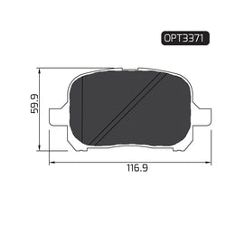 OPTIMA Front Brake Pads for Lexus Camry - SKU OPT3371 - SpareMe South Africa