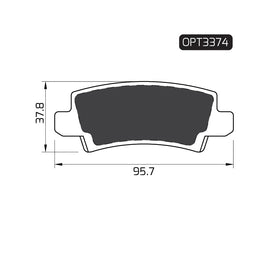 OPTIMA Rear Brake Pads for Mazda Corolla - SKU OPT3374 - SpareMe South Africa