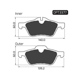 Mini Mini - Front Brake Pads | OPTIMA | OPT3377 - SKU OPT3377 - SpareMe South Africa