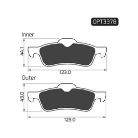Mini Mini - Rear Brake Pads | OPTIMA | OPT3378 - SKU OPT3378 - SpareMe South Africa