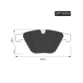 OPTIMA Front Brake Pads for BMW 3 Series - SKU OPT3394 - SpareMe South Africa