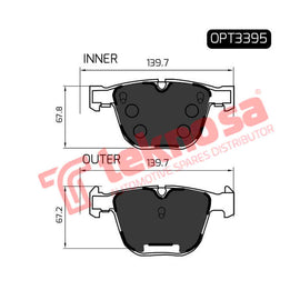 Brake Components Brake Pads OPT3395 for Sale South Africa Brake Pads SpareMe