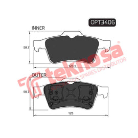 Brake Components Brake Pads OPT3406 for Sale South Africa Brake Pads SpareMe