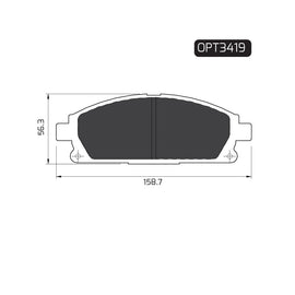 OPTIMA Front Brake Pads for Fiat Stilo - SKU OPT3419 - SpareMe South Africa